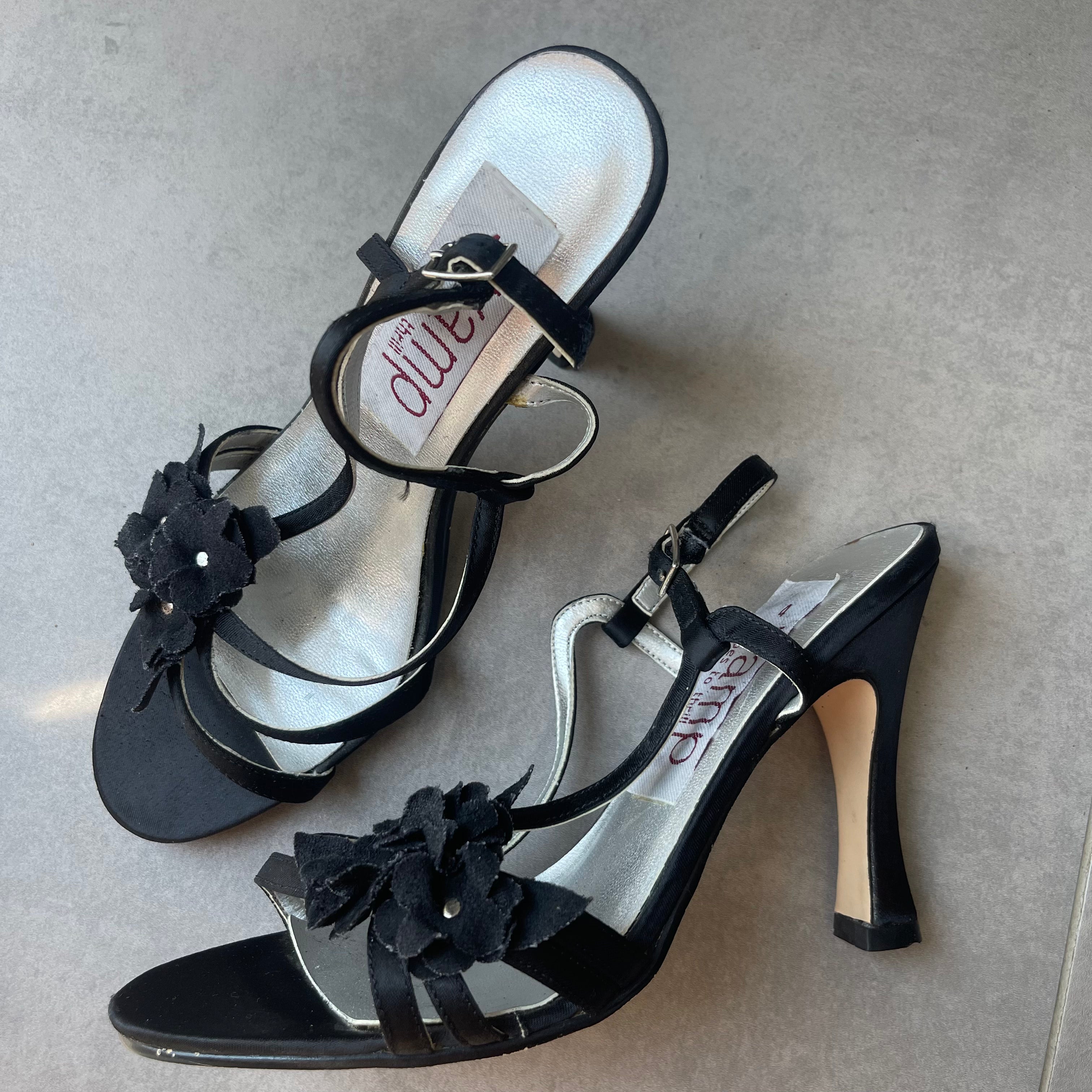 Vintage Heels with Flower Detailing