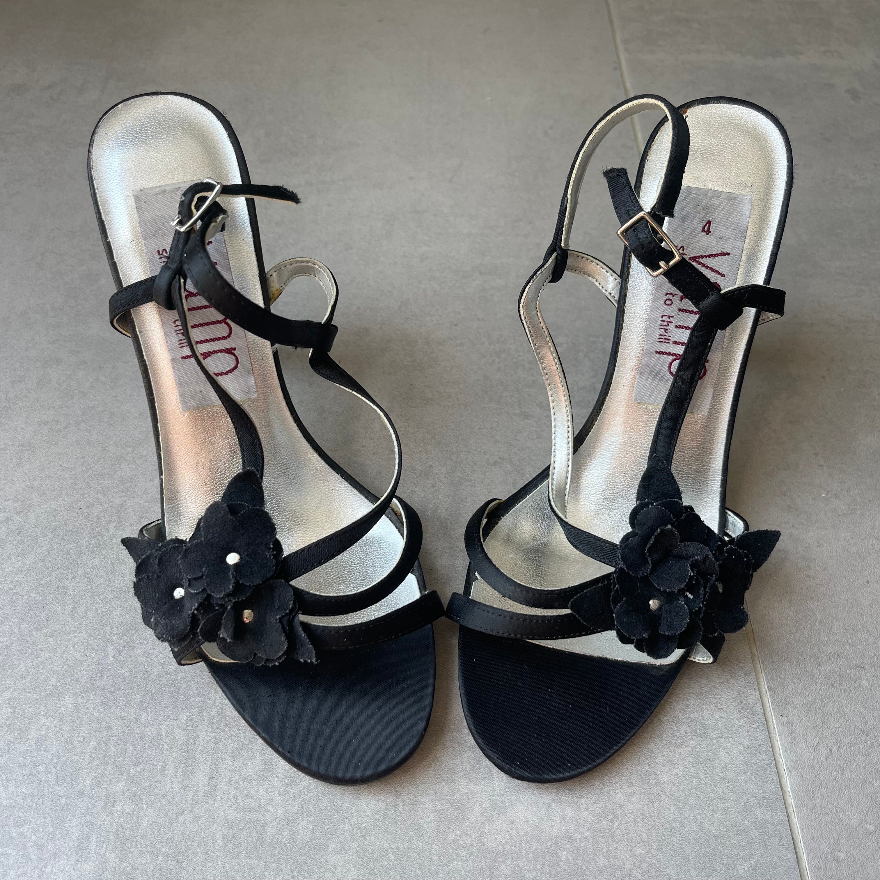 Vintage Heels with Flower Detailing