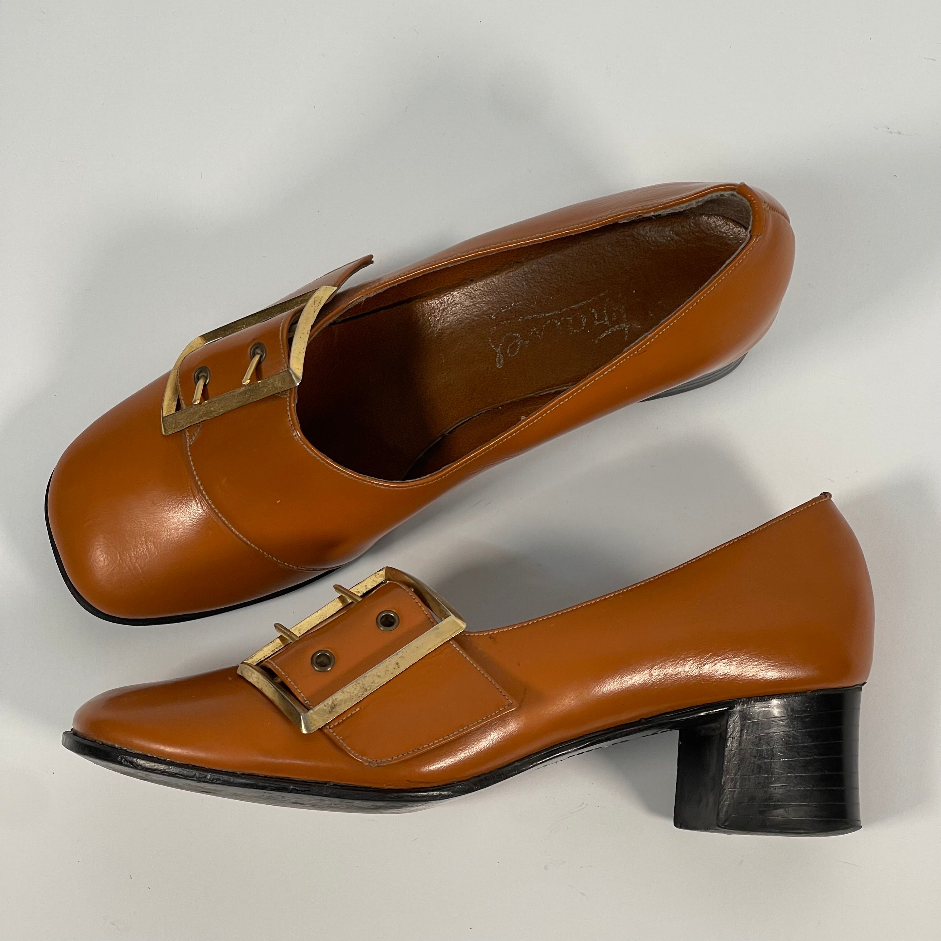 Vintage Chunky Buckle Mules