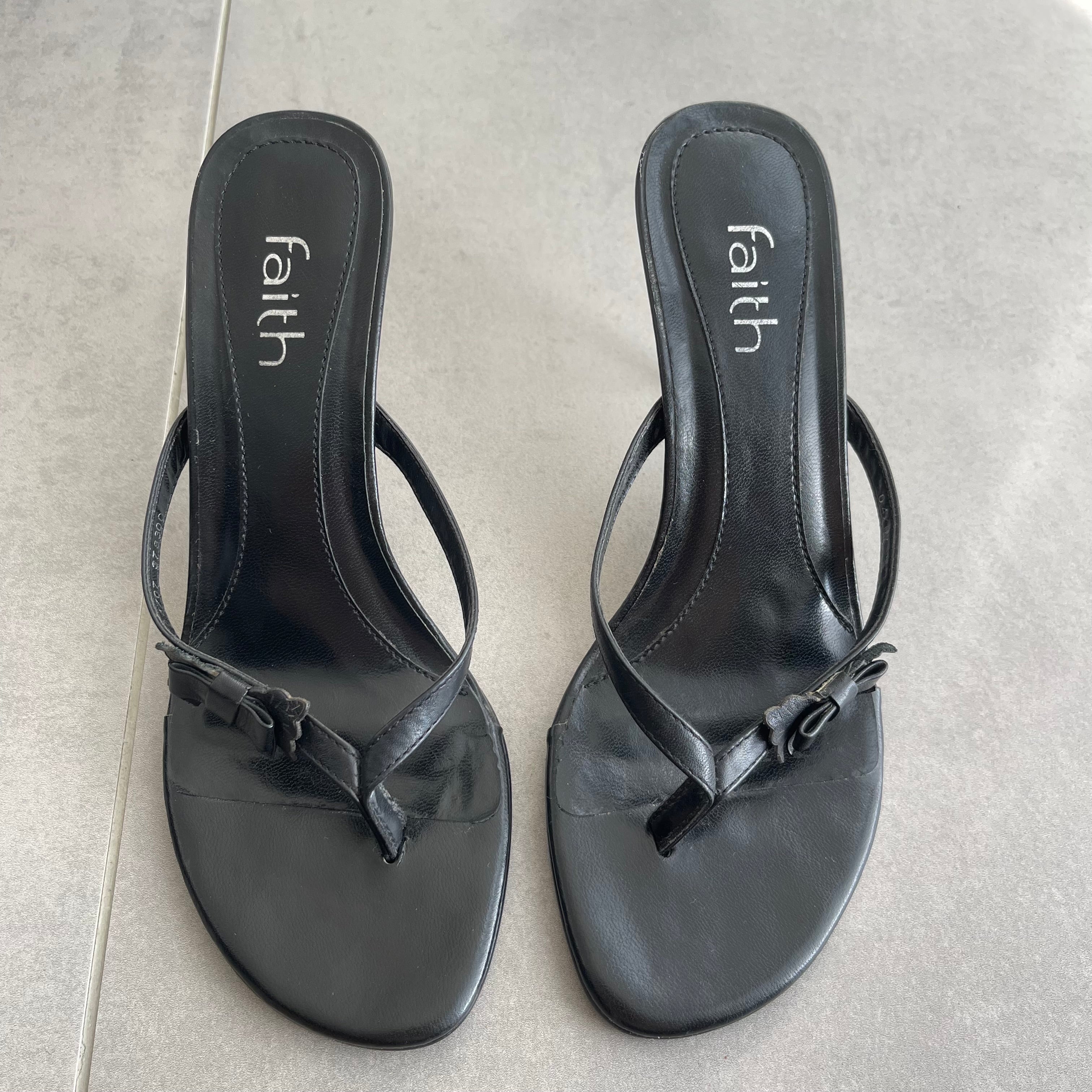 Black Faith Kitten Heels