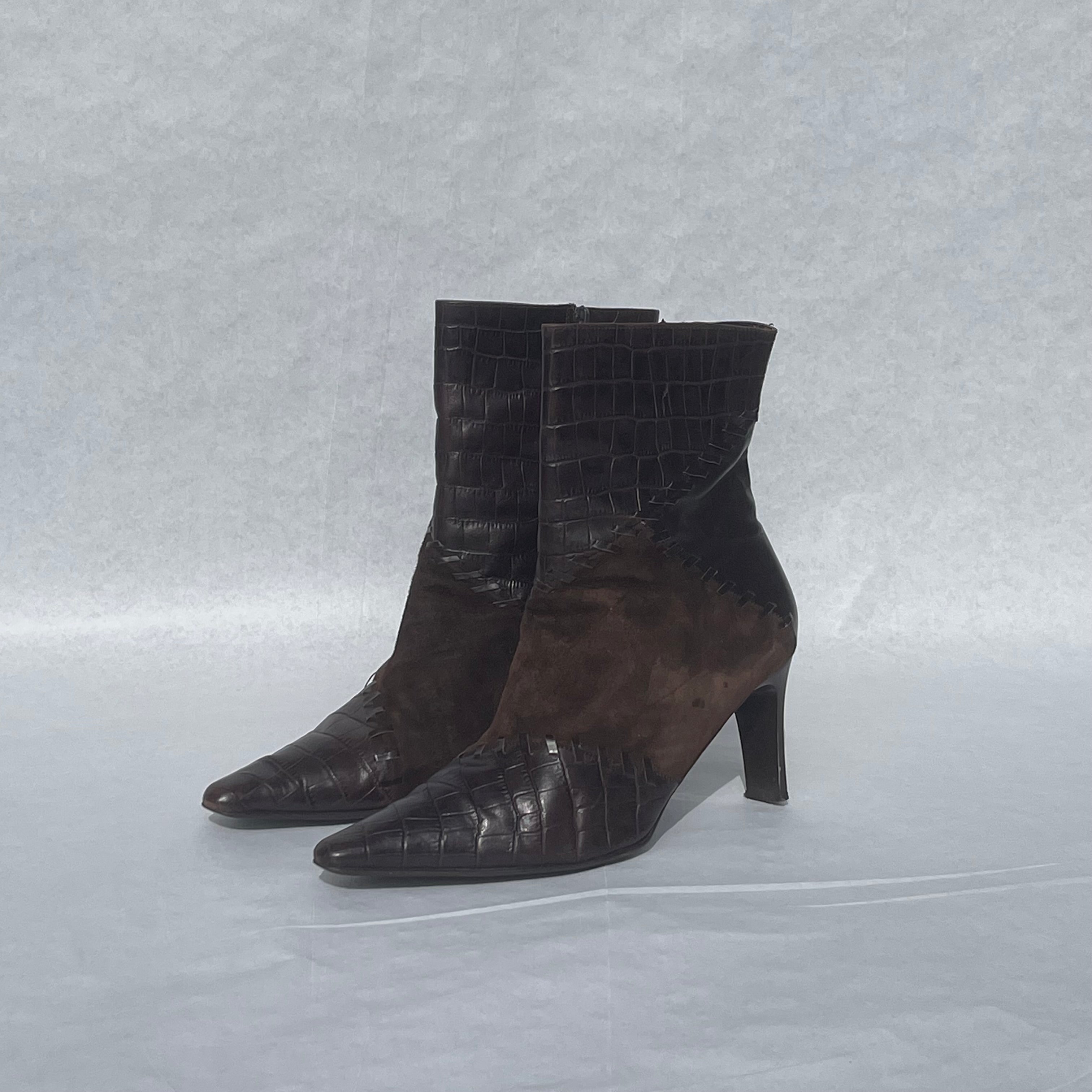 Vintage Point Toe Boots