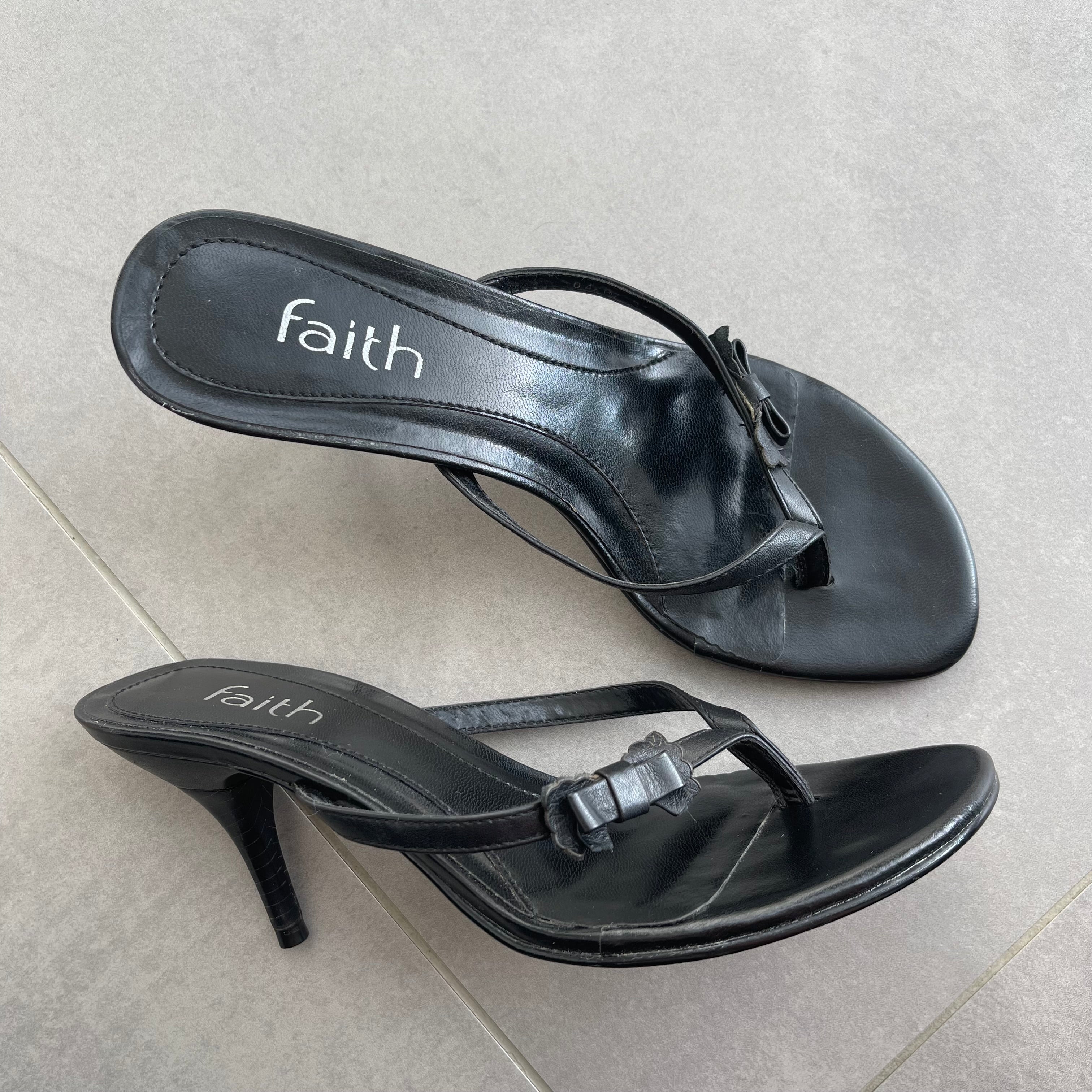 Black Faith Kitten Heels